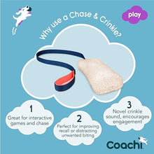 Load image into Gallery viewer, Coachi Chase &amp; Crinkle Navy, Coral &amp; Faux Lambswool