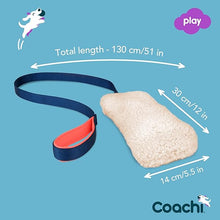 Load image into Gallery viewer, Coachi Chase &amp; Crinkle Navy, Coral &amp; Faux Lambswool