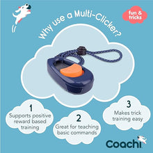 Load image into Gallery viewer, Coachi Multi-Clicker Navy, Coral Button